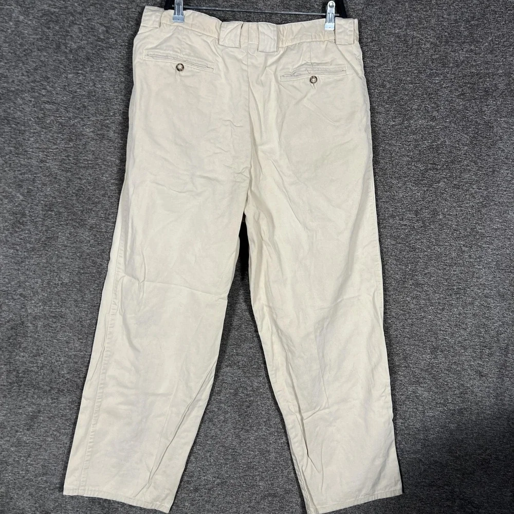 Ermenegildo Zegna Pants Mens 34 Beige Pleated Chino Dress‎ Trousers Brian Italy